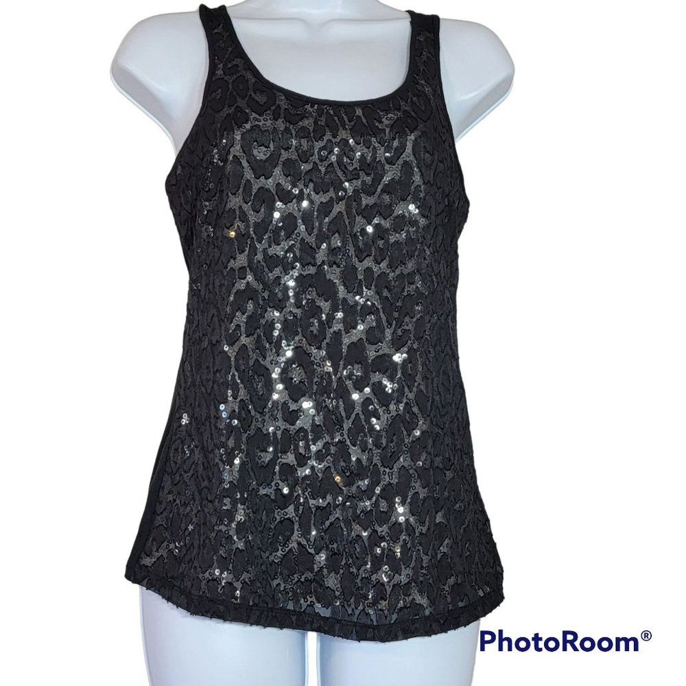 The Limited Women's XS Black Sequin Camisole Tank Top EUC
